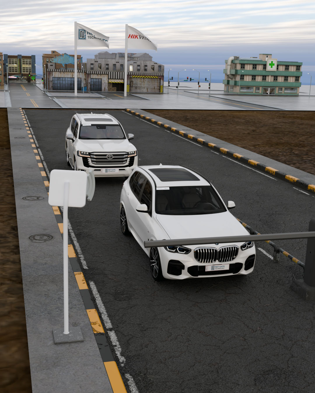 Hikvision Barrier System – 3D Product Animation (Blender Render)